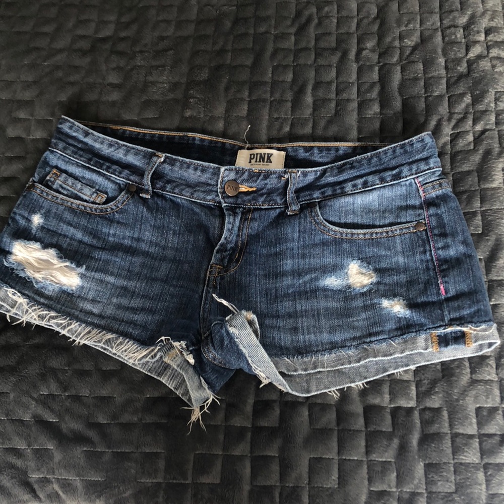 VS Pink denim shorts